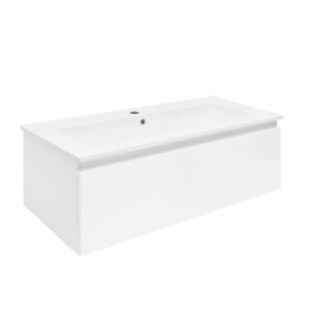 Koupelnová skříňka s umyvadlem SAT B-WAY 99x30x45 cm bílá lesk BWAY100WU4 BWAY100WU4