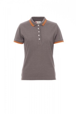 Dámská polokošile Payper SKIPPER MELANGE Barva: Melánžová Šedá/ Oranžová, Velikost: M (001003039413020M)