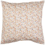Ib Laursen Povlak na polštář Anette Flowers 50 x 50 cm, oranžová barva, textil