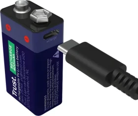 Trust nabíjecí baterie 9V USB-C / Nabíjecí baterie / 400 mAh / 4 h nabíjení (25745)