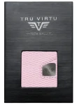 TRU VIRTU Click Slide Rhombus Rosé/Silver / Peněženka / RFID ochrana / Kůže a hliník / 5 karet (24104000306)