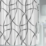 Spirella RIBBON sprchový závěs bílá / motiv stuhy / 180 x 200 cm / polyester