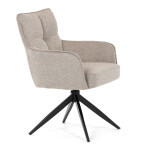 Židle jídelní, taštičkové pružiny v sedáku, 180° otočný mechanismus, lanýžová voděodolná látka, černý kov