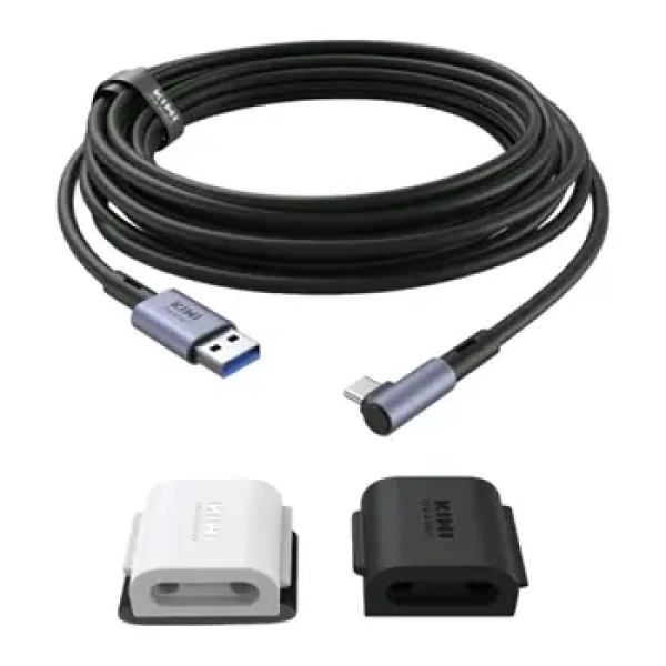 Kiwi design 5M Link Cable with Cable Clip 5m / kabel pro virtuální realitu / kabelova spona / pro Meta Quest 3/2 (QL105/HJT-442)