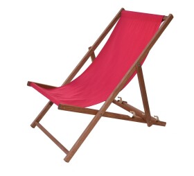 ROJA Bahama lehátko - dřevěné, mořené - ČERVENÉ