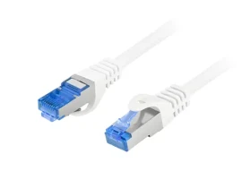 Lanberg CAT6A S/FTP bílá / Patch kabel / 2m / LSZH / RJ45-RJ45 (PCF6A-10CC-0200-W)