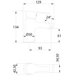INVENA - Umyvadlová baterie BRALOS chrom BU-07-001-A