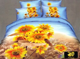 Dumdekorace Modré povlečení na postel s květovým motivem Šírka: 160 cm | Dĺžka: 200 cm, 1ks plachta zdarma 180 x 245cm 2ks 40x40 cm (standard zdarma) Šírka: 160 cm | Dĺžka: 200 cm, 1ks plachta zdarma 180 x 245cm