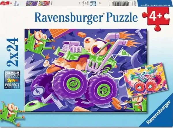 RAVENSBURGER Puzzle Dobrodružné monster trucky