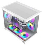 DarkFlash B275 PRO bílá / Skříň PC / Mini Tower / M-ATX / ITX / 6× 120 mm ventilátor / Tvrzené sklo (B275 PRO WHT +6F)