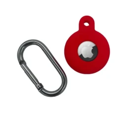 Pouzdro Silicone Case s karabinou pro Apple AirTag red