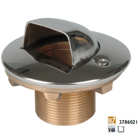 Hugo Lahme vtoková mušle, bronz, vnější závit 1 1/2 , délka 40 mm, pro prefabrikované bazény