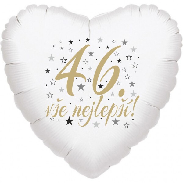 46. narozeniny balónek srdce Balonky.cz 46. narozeniny balónek srdce Balonky.cz