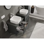MEXEN/S - Orio koupelnová skříňka pod umyvadlo 60, 2 zásuvky, grafit mat 91A10-06047-2-BFF66