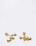 Maria Black Coil Stud Gold PAIR Gold