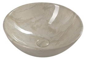 SAPHO - DALMA keramické umyvadlo na desku, Ø 42 cm, marfil 127