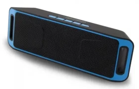 Esperanza EP126KB FOLK černo-modrá / Bluetooth reproduktor / 2x3W / 5V / 8000mAh / BT 4.1 / FM radio / microSD (EP126KB - 5901299940297)