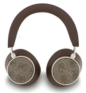 Guess PU Leather 4G Classic Logo hnědá / Bezdrátová sluchátka / do uší / ENC / PU kůže (57983126944)
