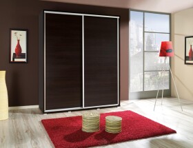 Šatní skříň Penelopa bez zrcadla Barva korpusu: Kaštan - wenge, Rozměry: 155 cm, Dveře: Bez zrcadla