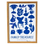 Bella Rose Signovaný umělecký tisk Family Treasures Blue 50 × 70 cm, modrá barva, papír