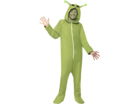 Smiffys.com Dětský kostým - Alien zelený Velikost: 10-12 let