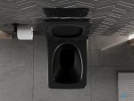 MEXEN - Vera závěsná WC mísa Rimless včetně sedátka s slow-slim, Duroplast, černá mat 30164070