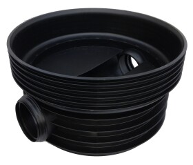 MIDAS Dno šachtové PP 600/160, přímé ,bez těsnění , černé p1620