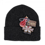 Miami Heat NBA XL Logo Patch Knit Heat Kšiltovka Mitchell Ness OSFM