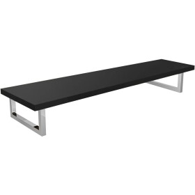 CERANO Deska pod umyvadlo Navira Pro + 2+1 podpěrná konzole - černá matná - 140x46x3,6 cm - 6061193