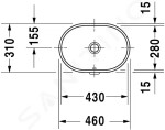 DURAVIT - Bathroom_Foster Umyvadlo zápustné 430x280 mm, alpská bílá 0336430000