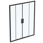 IDEAL STANDARD - Connect 2 Posuvné sprchové dveře, čtyřdílné, 160 cm, černá/čiré sklo K9282V3