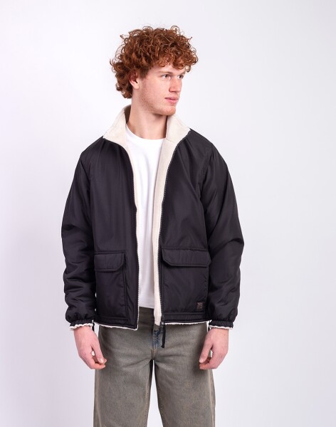 Taion Non Down Military Reversible Boa Hi Neck Jacket BLACK×CREAM L