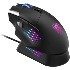 MSI Versa Pro + Mouse Dock Pro set černá / Herní optická myš / 26000 DPI / 13 tlačítek / USB / BT / RGB (S12-4301370-CLA)