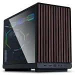 Lian Li DAN A3-mATX Wood Edition černá / Micro ATX / 2x USB 3.0 A / 1x USB-C / bez zdroje / průhledná bočnice (A3X-WDG)
