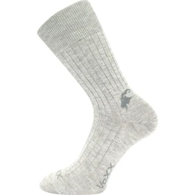 VOXX Ponožky bavlněné CASHMERE LOVE s kašmírem a ionty stříbra melírované ŠEDÉ (3 páry) 39-42 120985