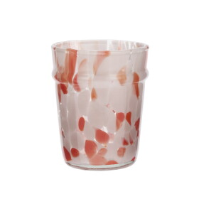 MADAM STOLTZ Sklenice z brokového skla Pink/Orange 200 ml, oranžová barva, sklo