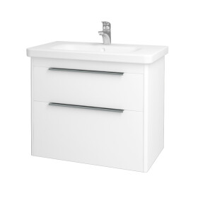 Dřevojas - Koupelnová skříňka ENZO SZZ2 80 - L01 Bílá vysoký lesk / L01 Bílá vysoký lesk 52457