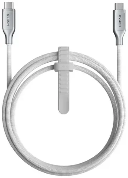 Nomad Kevlar Pletený Kabel USB-C (M) - USB-C (M) 240W 1.5m bílá (NM014674858)