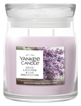 Vonná svíčka ve skle Signature střední 2 knoty Dried Lavender & Oak