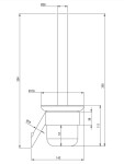 DEANTE - Silia zlato - WC kartáč, nástěnný ADI_Z711