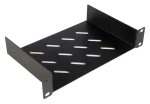 Equip 10" černá / Police pro rack / 1U / pevná / hloubka 150 mm / nosnost 100 kg (EZFS-10-1-15-B)