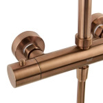 Sprchový systém SAT Aurum s termostatickou baterií broušený rose gold SATSSTKAURBRG SATSSTKAURBRG
