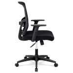 Kancelářská židle, houpací mechanismus, černá síťovina, KA-B1012 BK