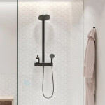 HANSGROHE - Pulsify S Sprchový set s termostatem, průměr 26 cm, 3 proudy, matná černá 24240670