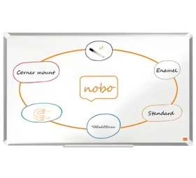 NOBO Premium Plus 900x600 mm bílá / Magnetická tabule / Smaltovaný povrch / Hliníkový rám (1915144)