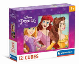 Obrázkové kostky Disney Princess 12 ks