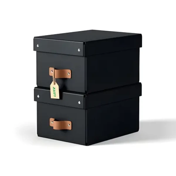 Leitz Puro S černá / Úložný box s víkem / karton / 7 l / 2 ks (61470095)