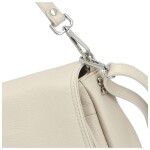 Stylová dámská kožená crossbody kabelka Keolla, krémová