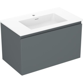 MEXEN/S - Orio koupelnová skříňka 80 cm s umyvadlem Otis, 1 šuplík, grafit mat/bílá mat 91A10-08047-1-BF66-W18M01