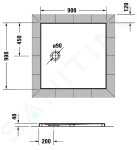 DURAVIT - Tempano Sprchová vanička 900x900 mm, bílá 720188000000000